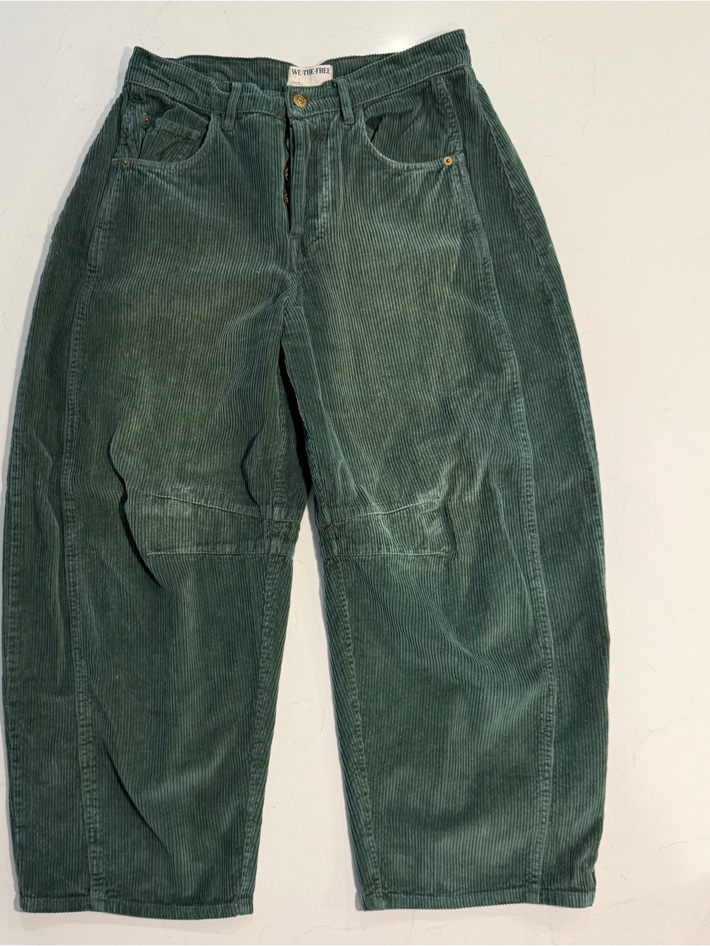 We The Free Sage Green Corduroy Button-Fly Pants - Picture 7 of 7
